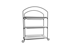 Stand<br />Three Tier Rectangular Black