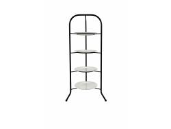 Stand<br />Four Tier Round Black