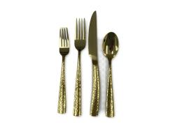 Flateware<br />Oxford Gold Hammered Collection