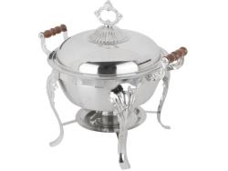 5qt Round Chafer with Wood Handles