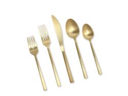 Flatware<br />Arezzo Brushed Gold Collection